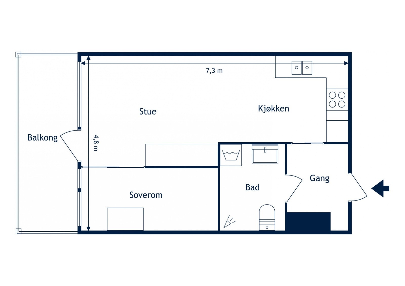 Plantegning 5.etasje (heis) Galleribilde