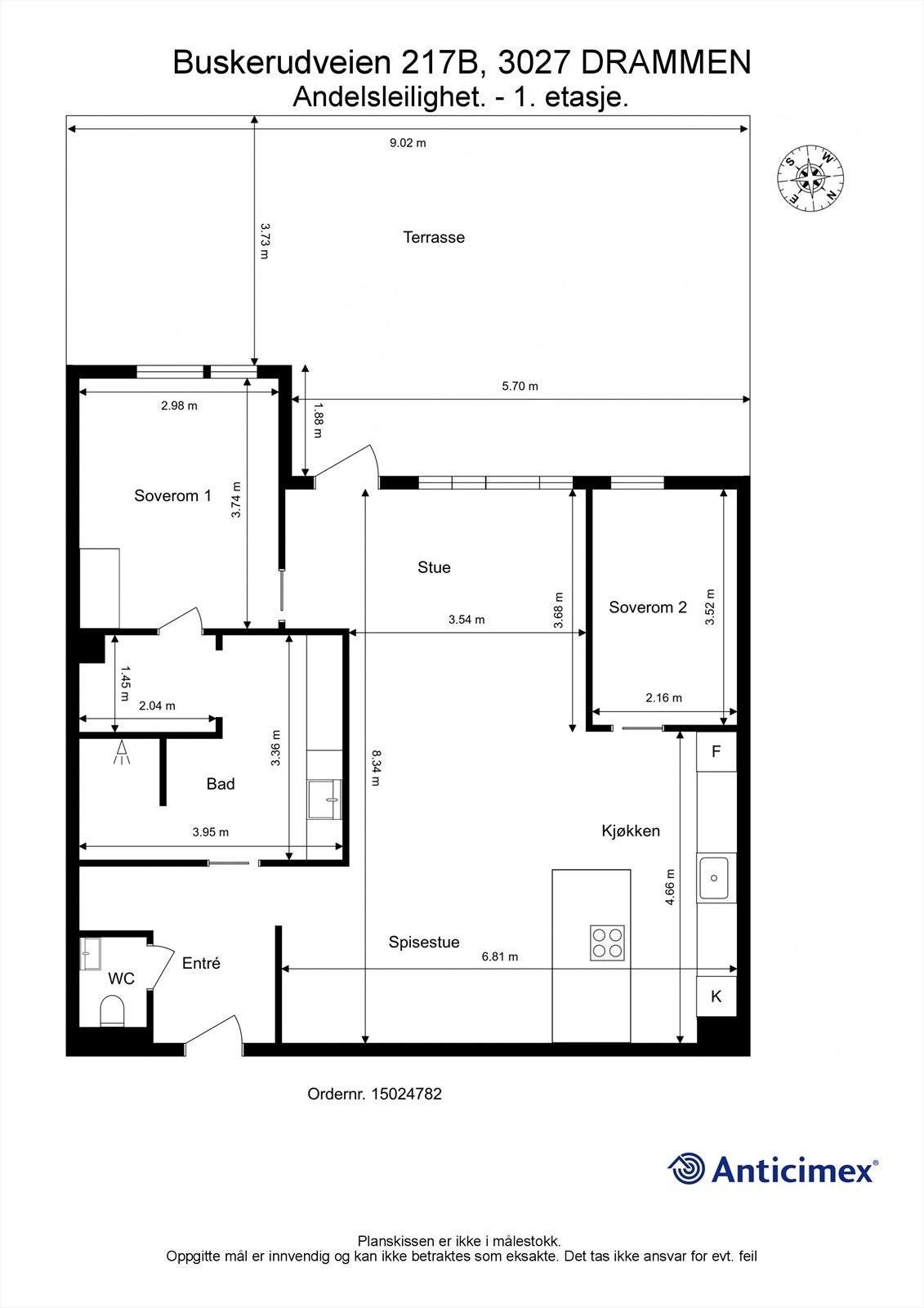 Plantegning 1. etasje Galleribilde