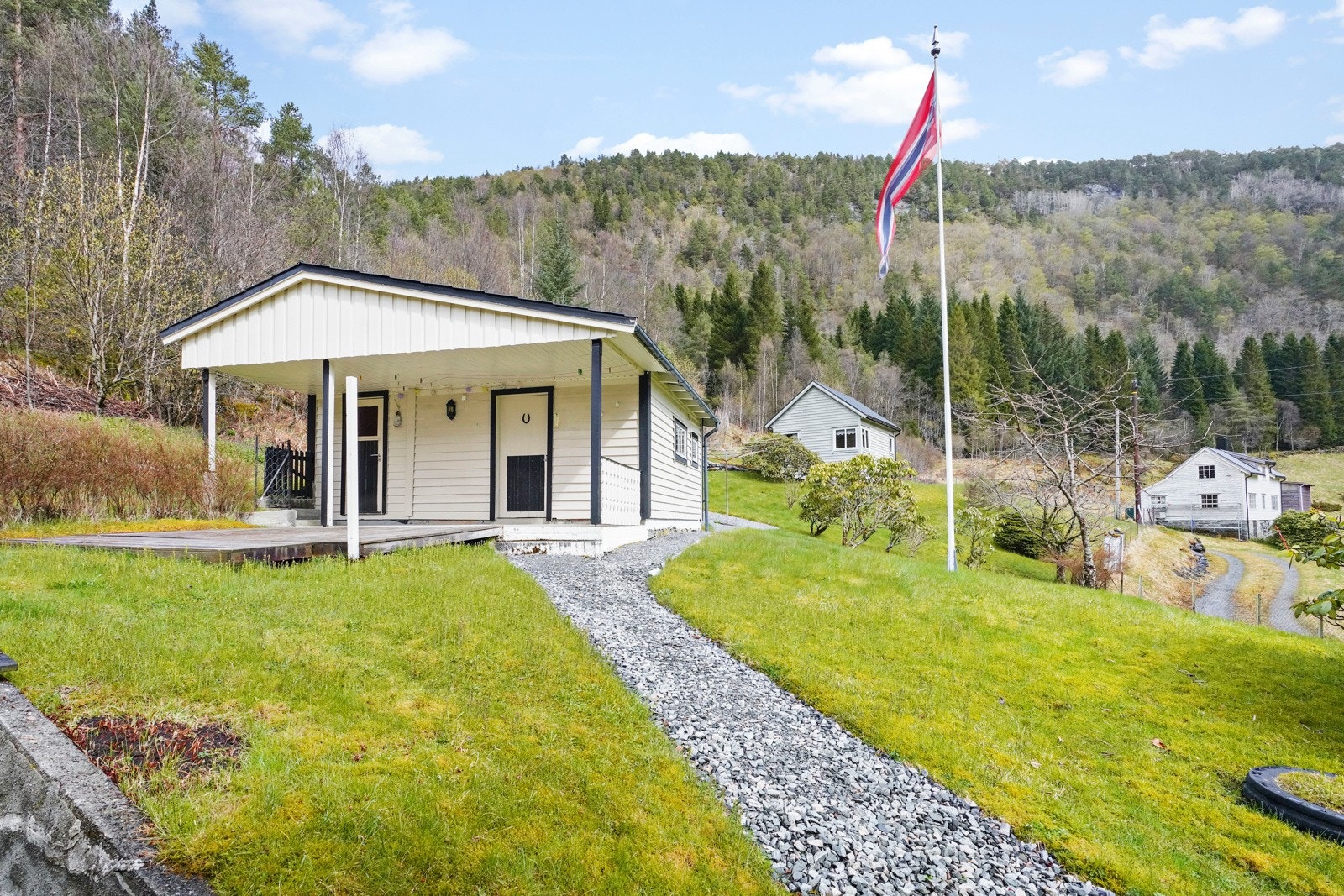 Like ved boligen ligger uthuset Galleribilde