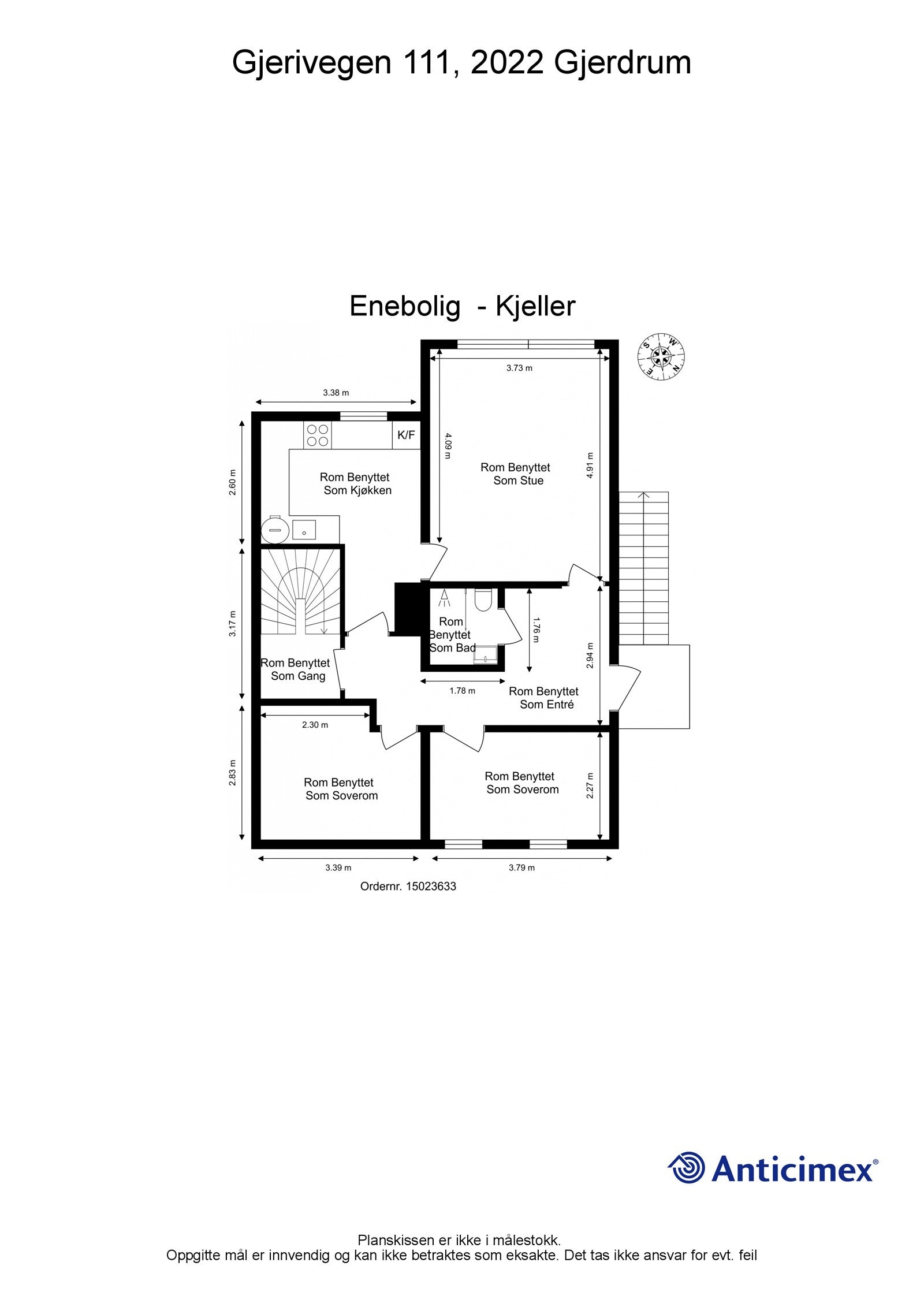 Plantegning underetasje Galleribilde