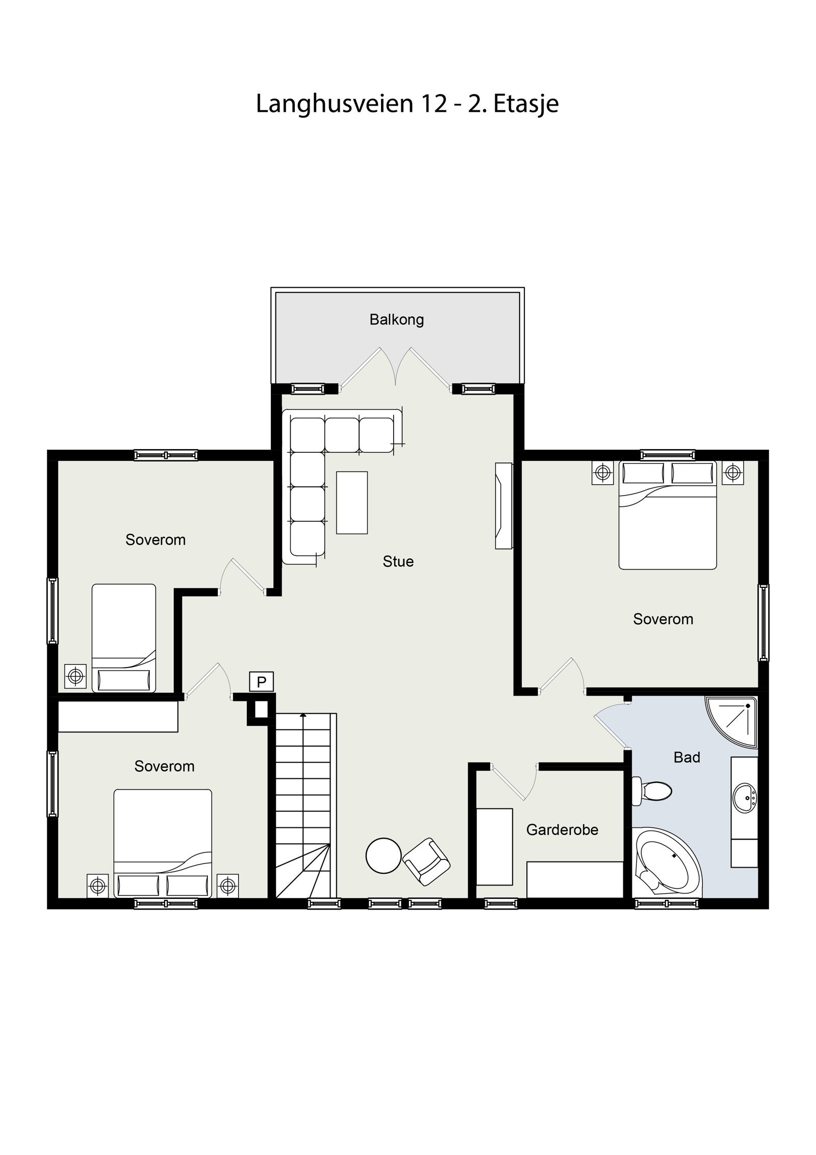 Plantegning 2.etasje Galleribilde