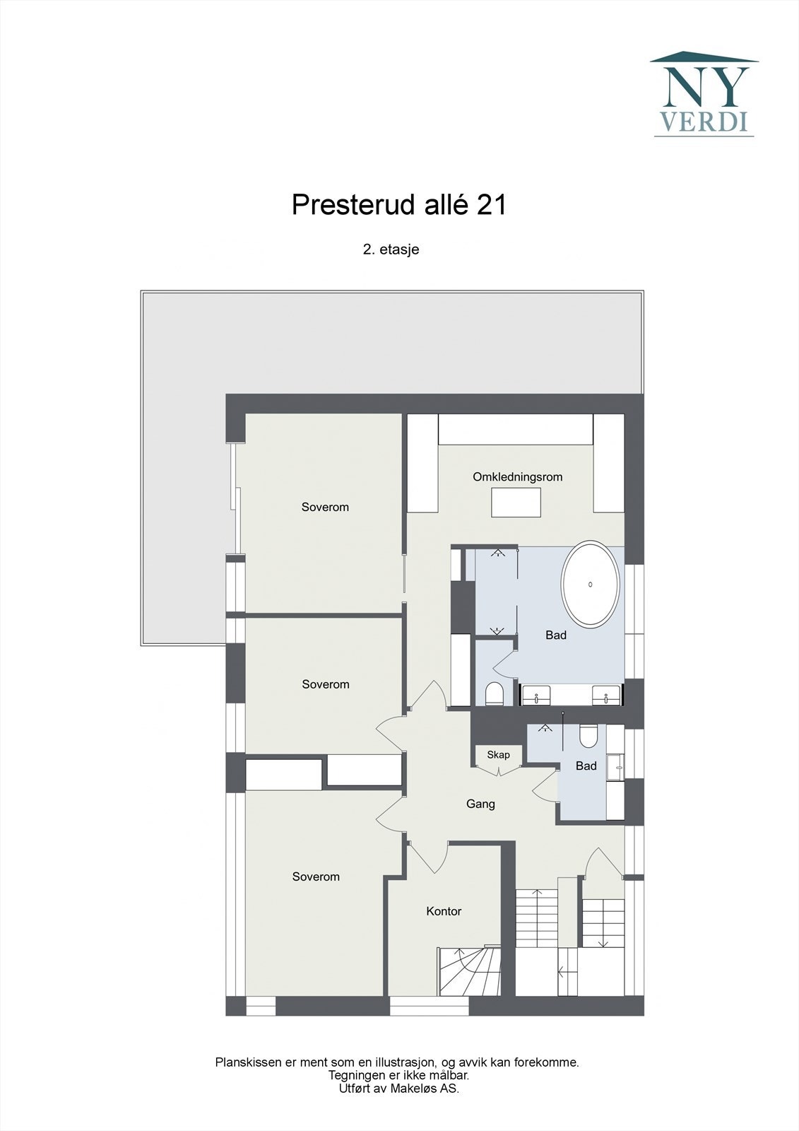 Plantegning 2. etasje. Galleribilde