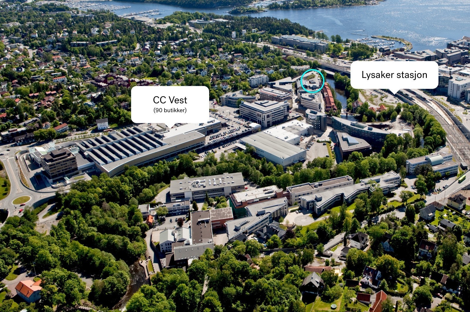 Lilleakerveien 2 F ligger sentralt mellom CC Vest og Lysaker stasjon Galleribilde