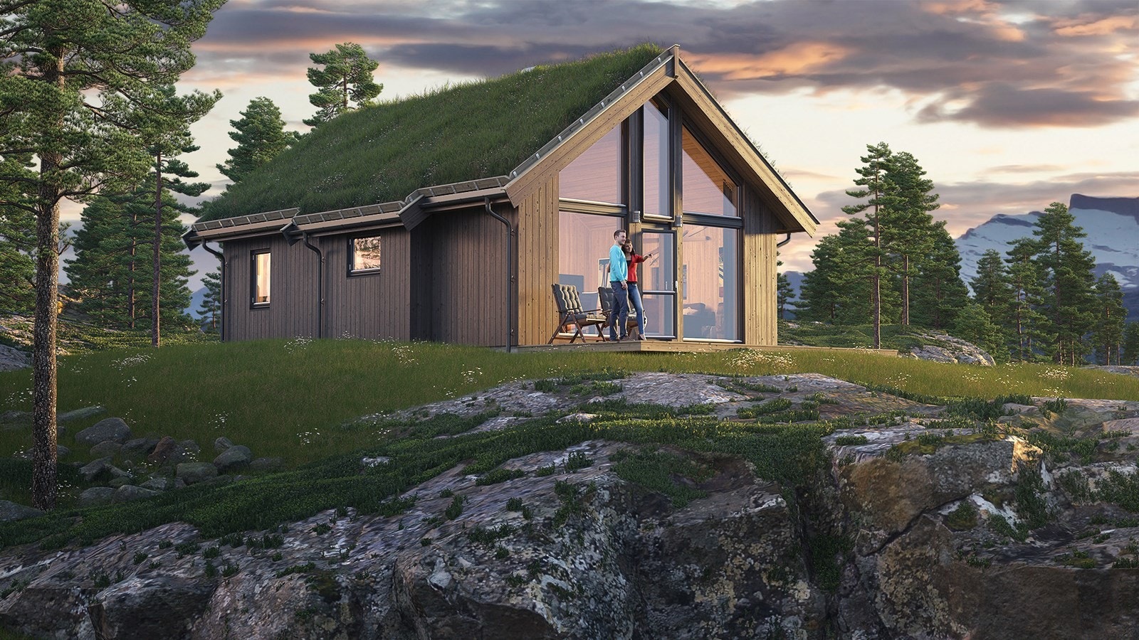 Aasebu Økonomi er en praktisk hytte for familien. Galleribilde