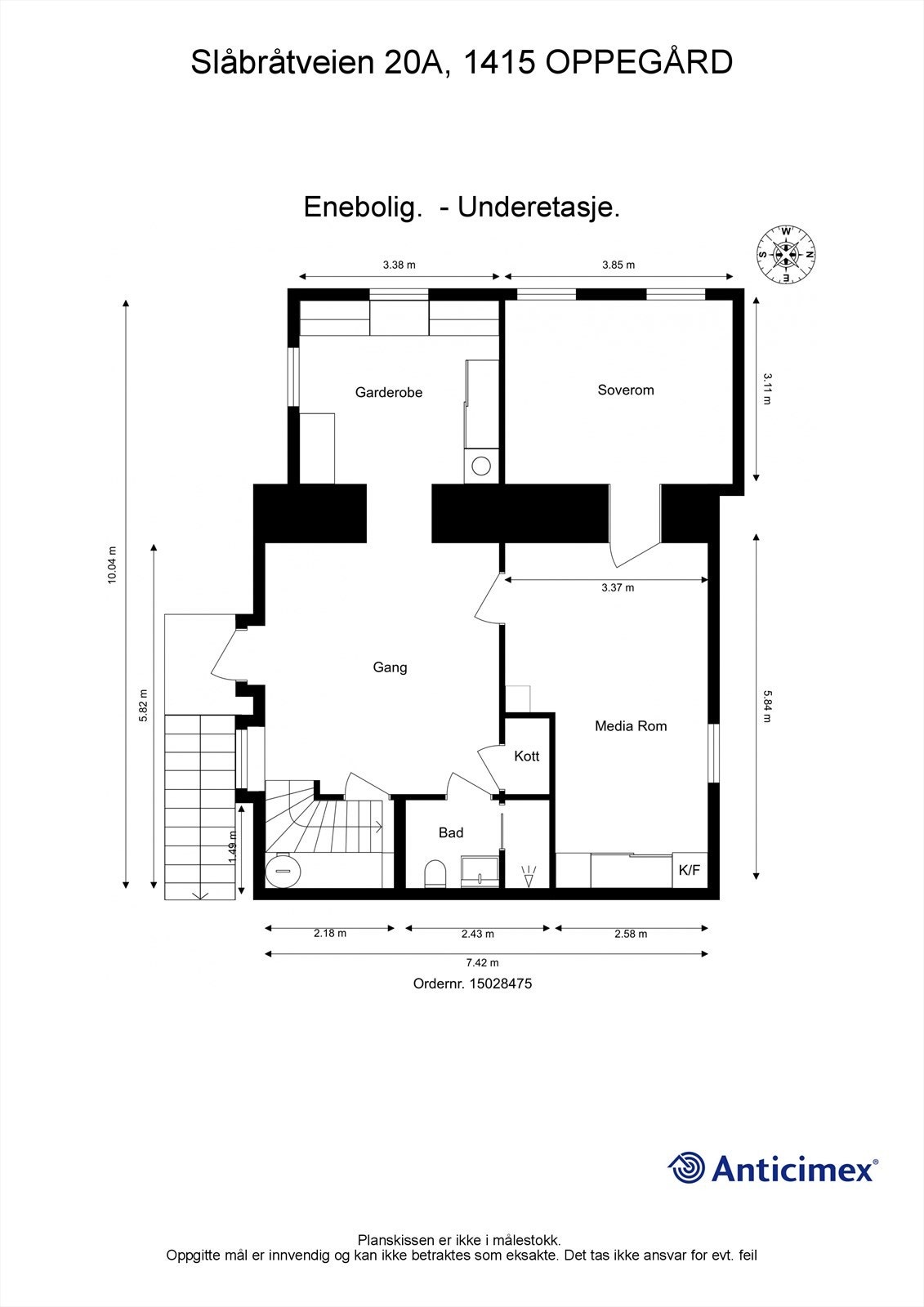 Plantegning Underetasje Galleribilde