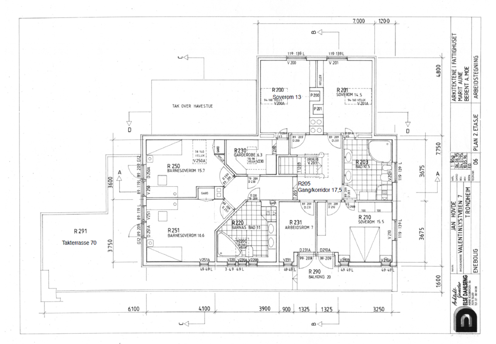Planskisse 2. etasje. Galleribilde