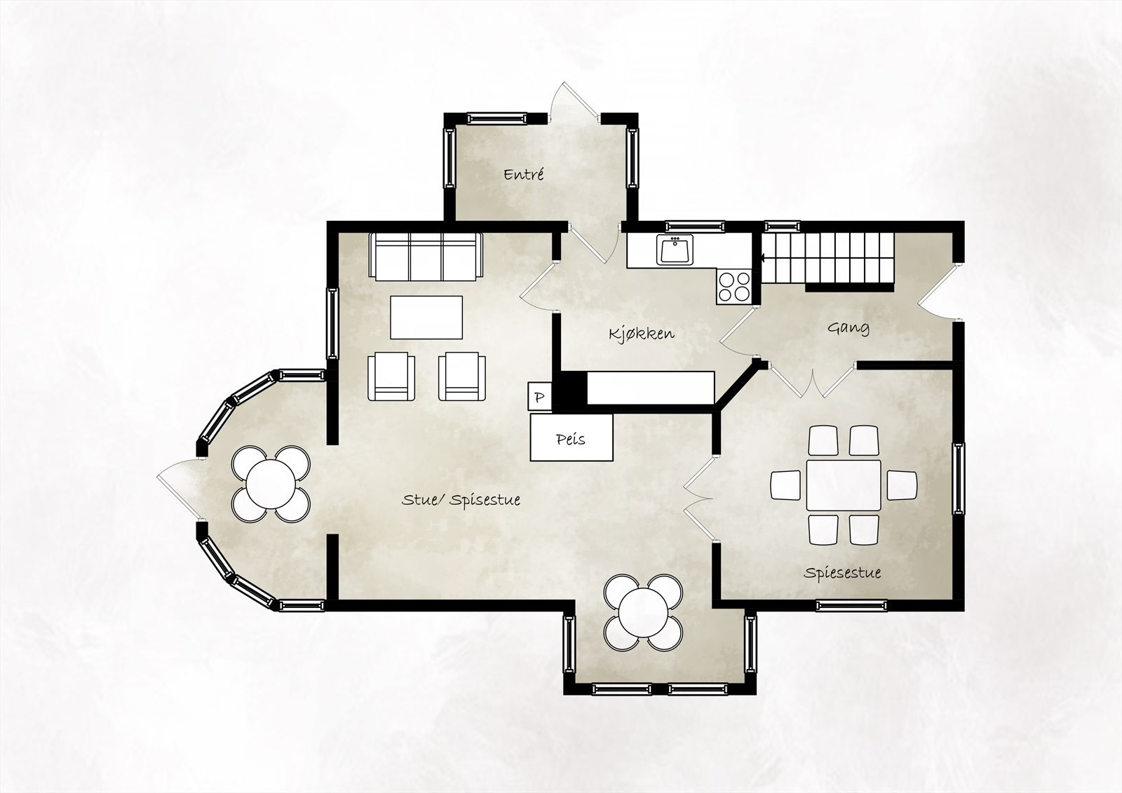 - Planløsning 1.etasje - Galleribilde