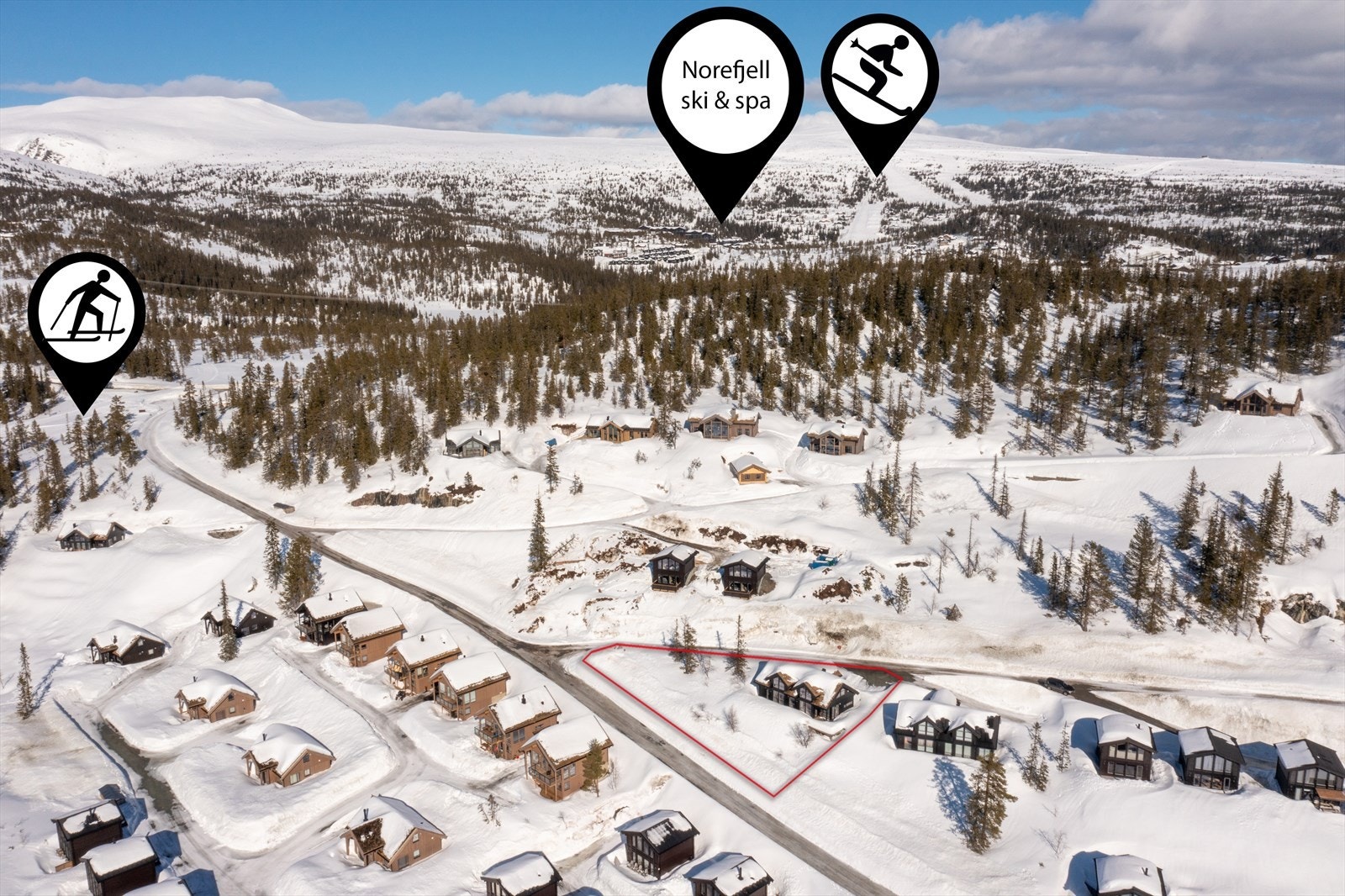 Fra hytta er det ca 300m til oppkjørte skiløyper, og kun få minutters kjøring til Norefjell Ski & Spa med blant annet restaurant, spa-anlegg og alpinbakke! Galleribilde