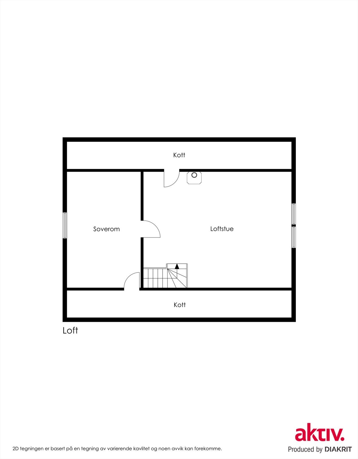 Plantegning loft Galleribilde