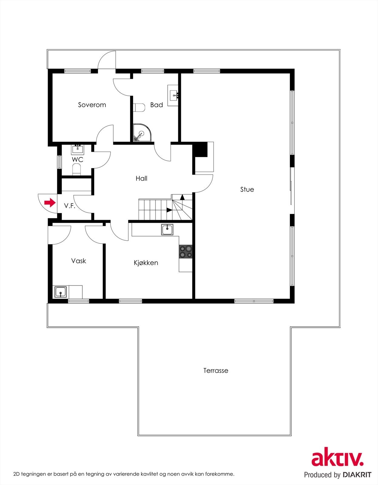 Plantegning 1.etasje Galleribilde