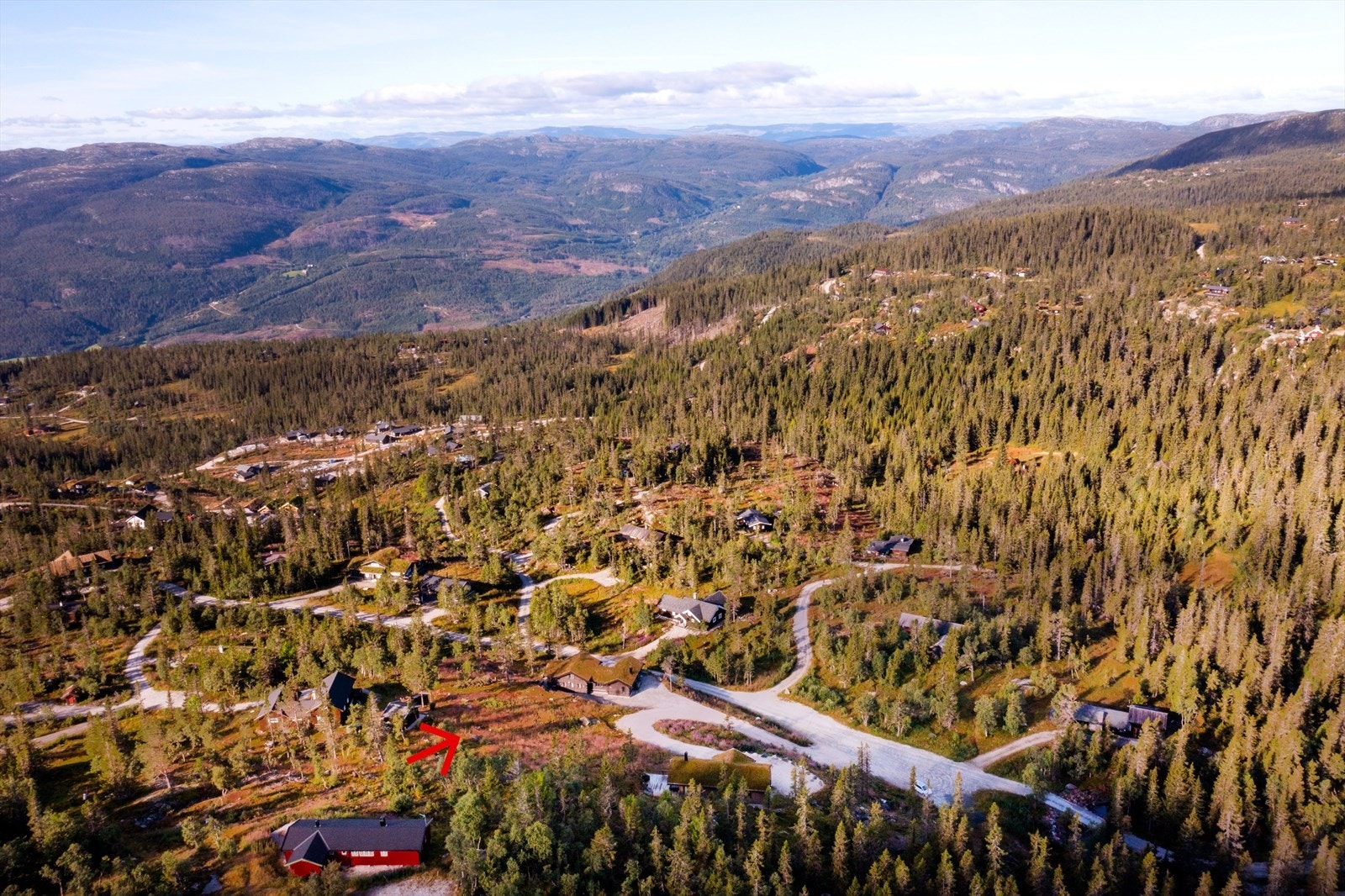 Tomt markert med pil. Galleribilde