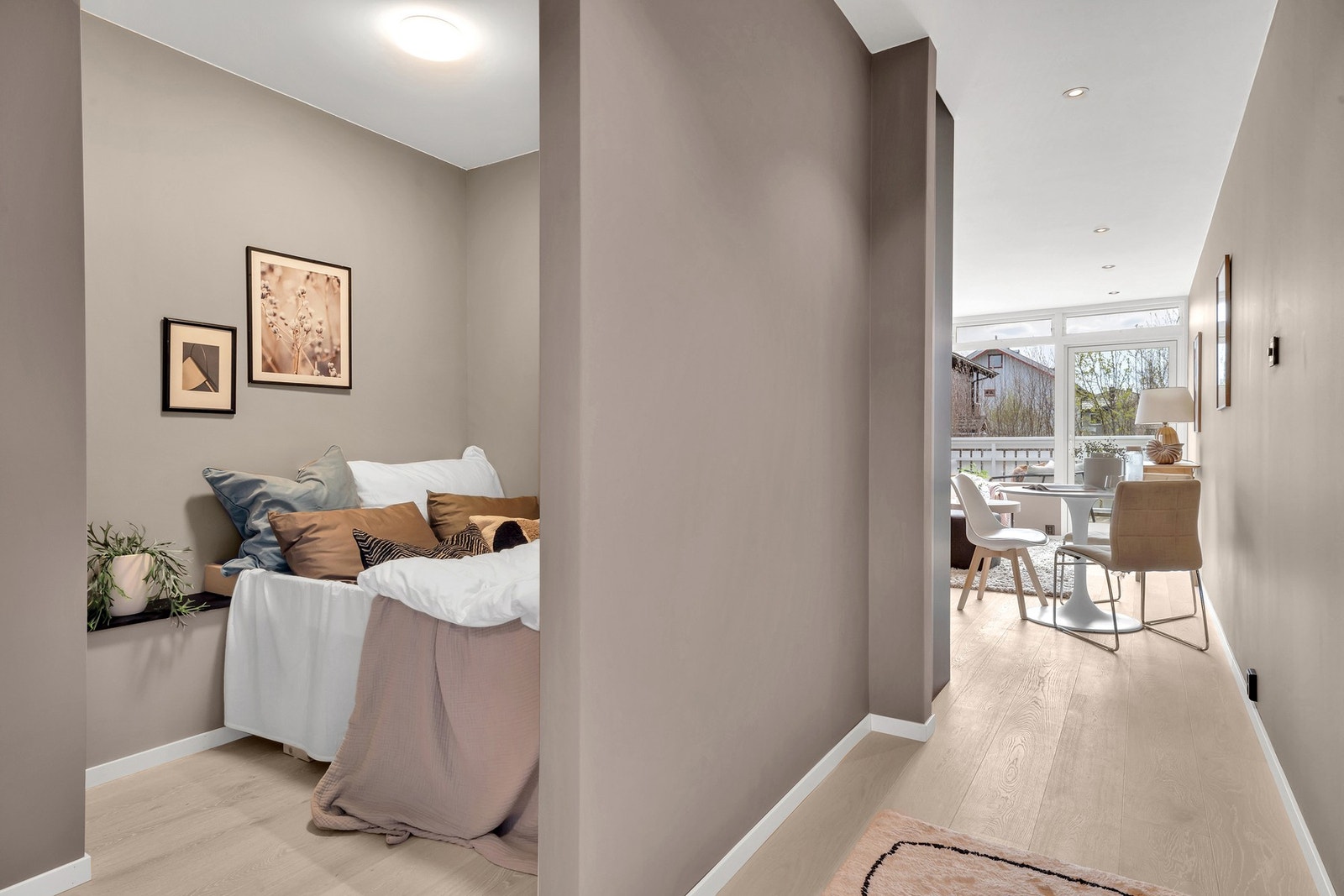Praktisk sovealkove på 4,5 m² Galleribilde