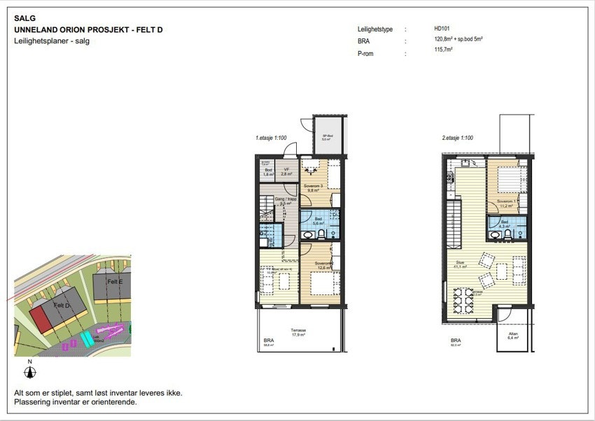 Plantegning bolig D101 Galleribilde