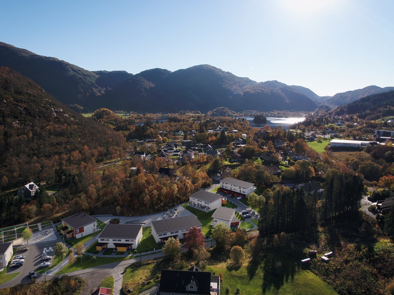 Unnelandstunet ligger fint til i idyllikse omgivelser Galleribilde