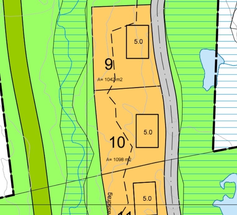 Situasjonsakart, tomt 10 langrennsløype rett ved Galleribilde