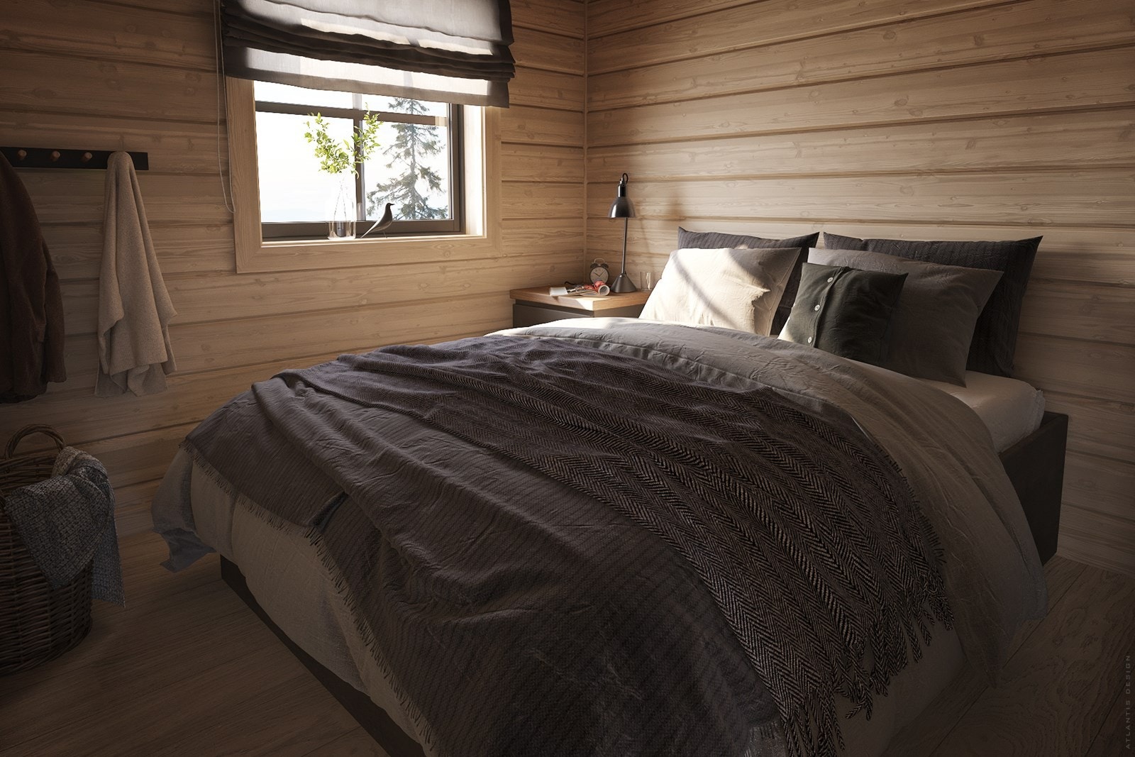 3D bilde av hytta Galleribilde