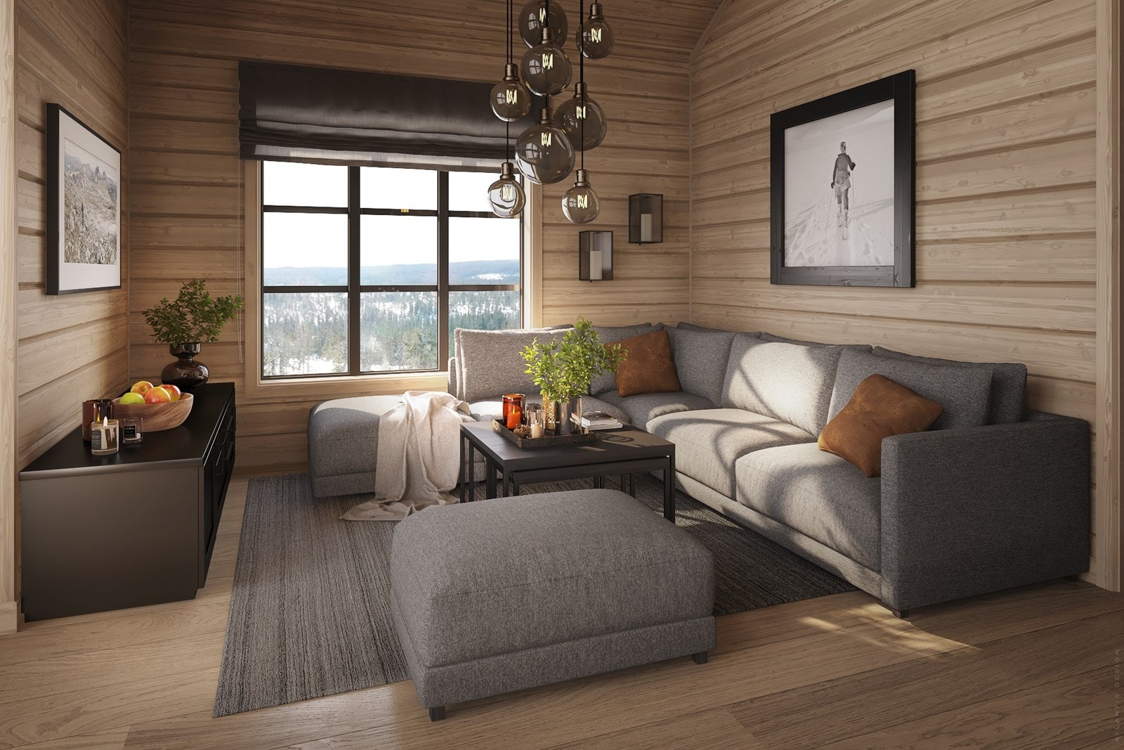 3D bilde av hytta Galleribilde