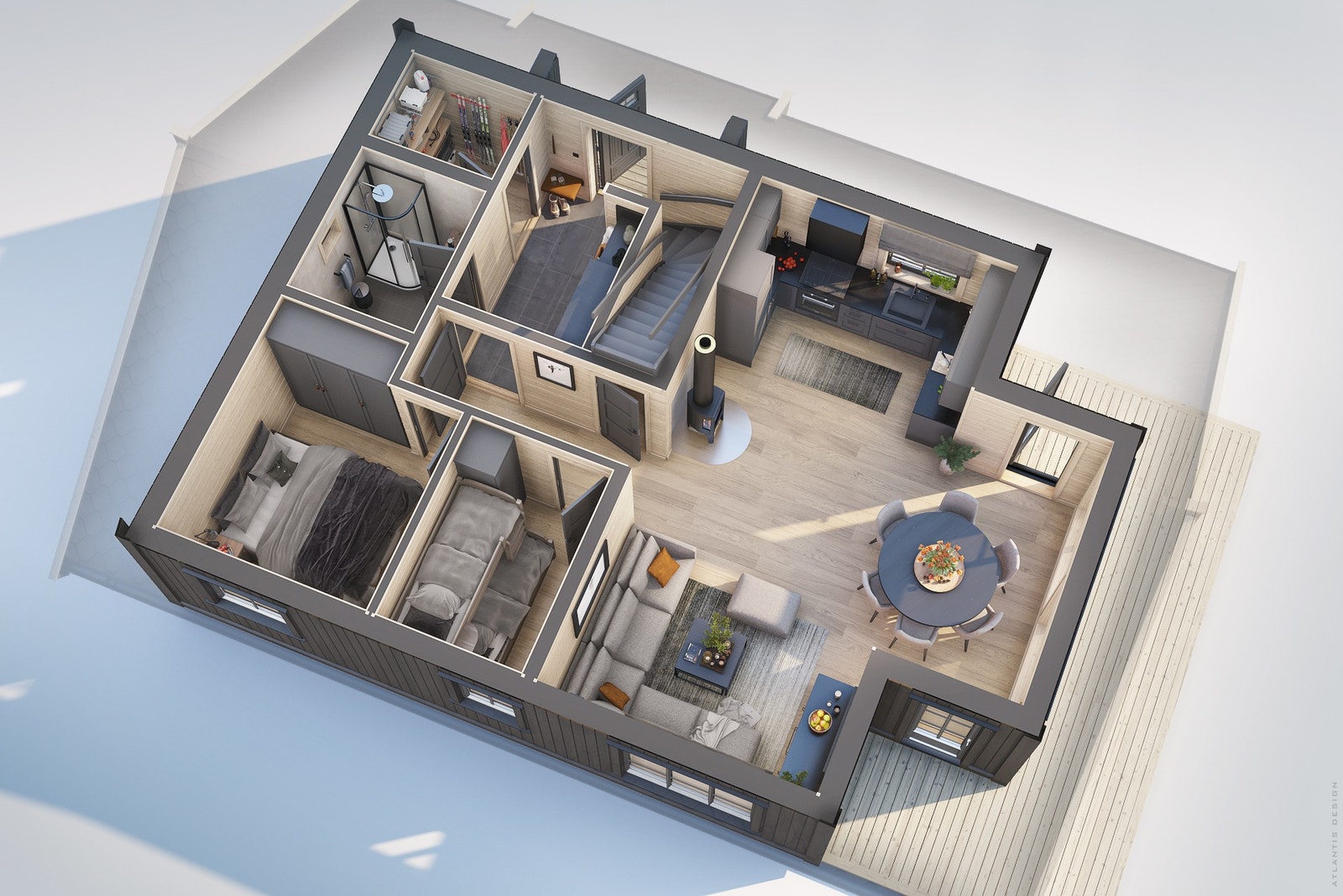 Planløsning 1.etg Galleribilde