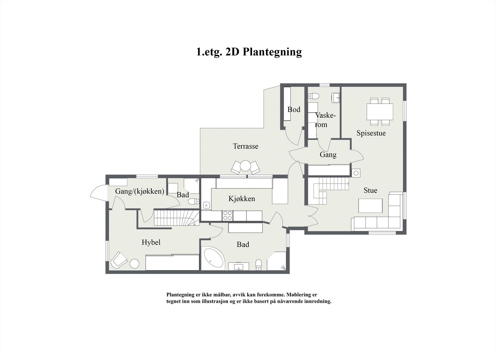 1. Etasje - 2D Floor Plan.jpg Galleribilde