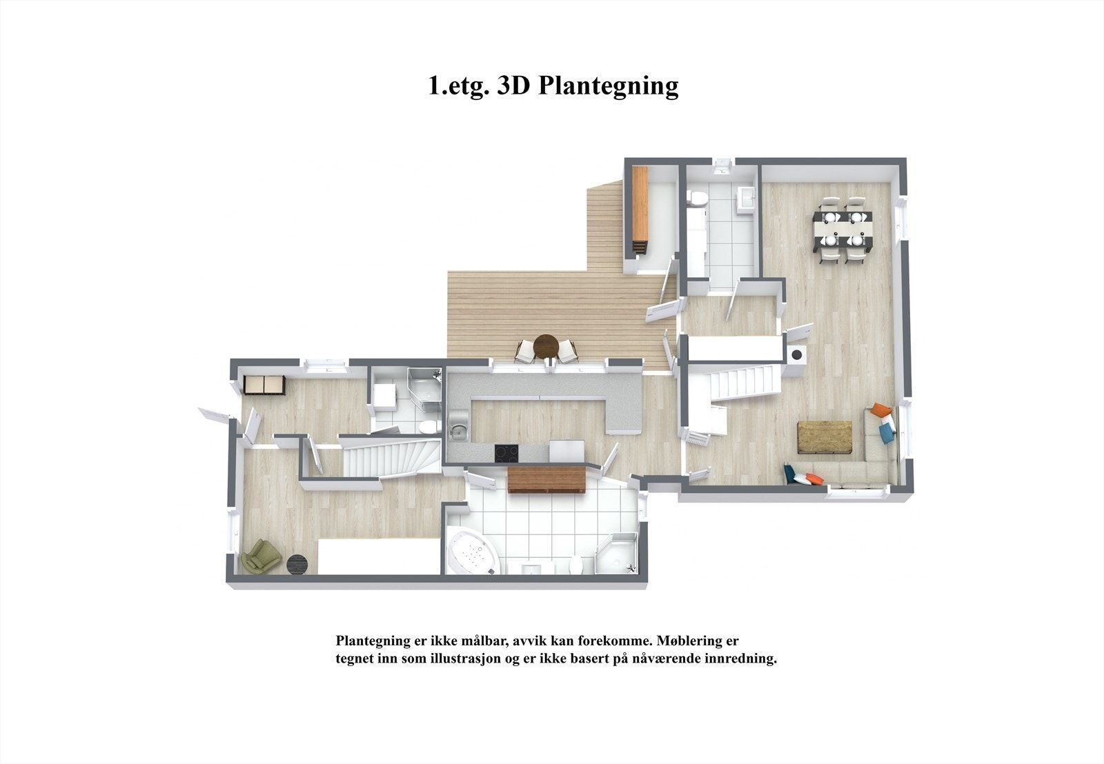 1. Etasje - 3D Floor Plan.jpg Galleribilde