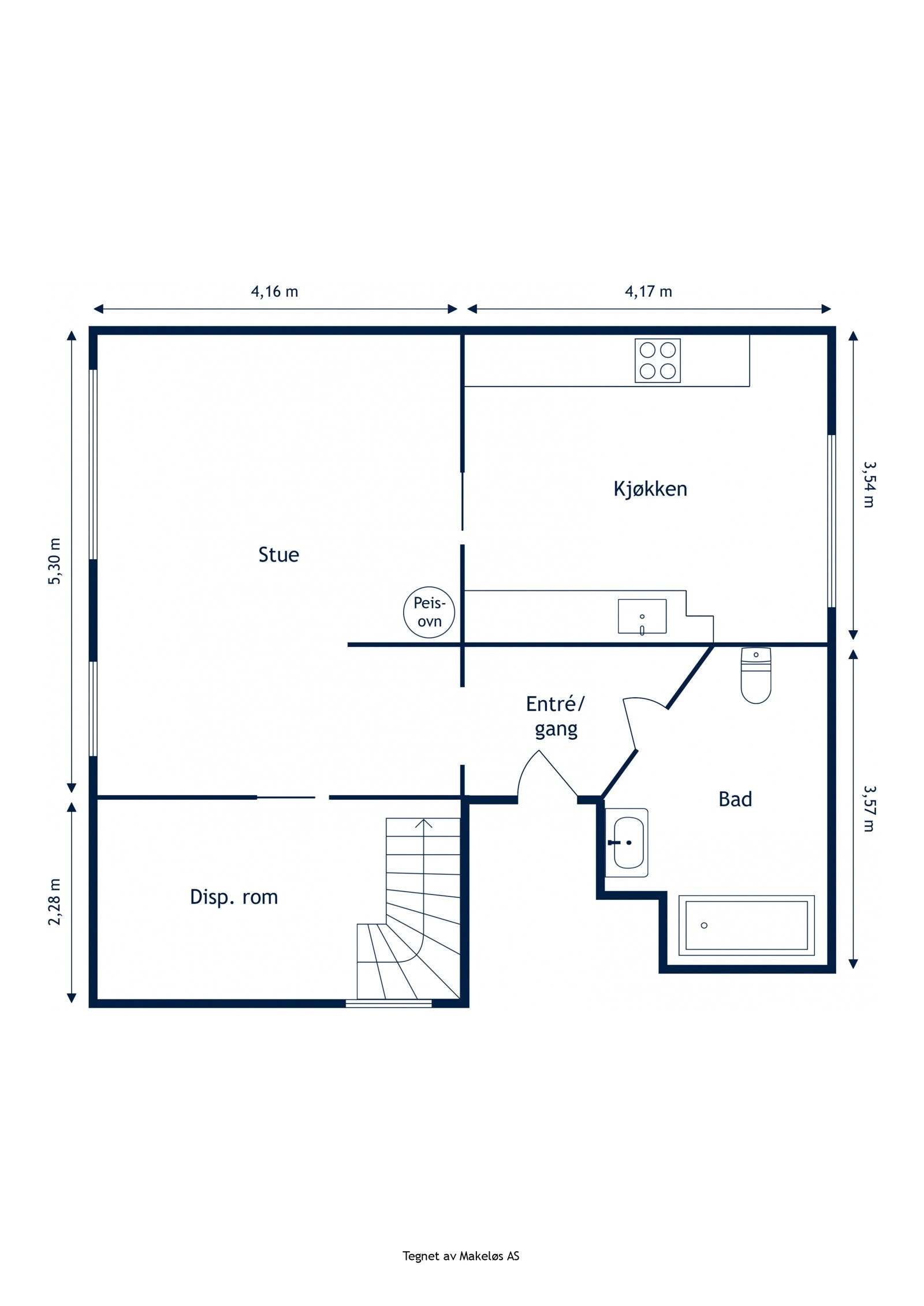 Plantegning 2.etasje. Galleribilde