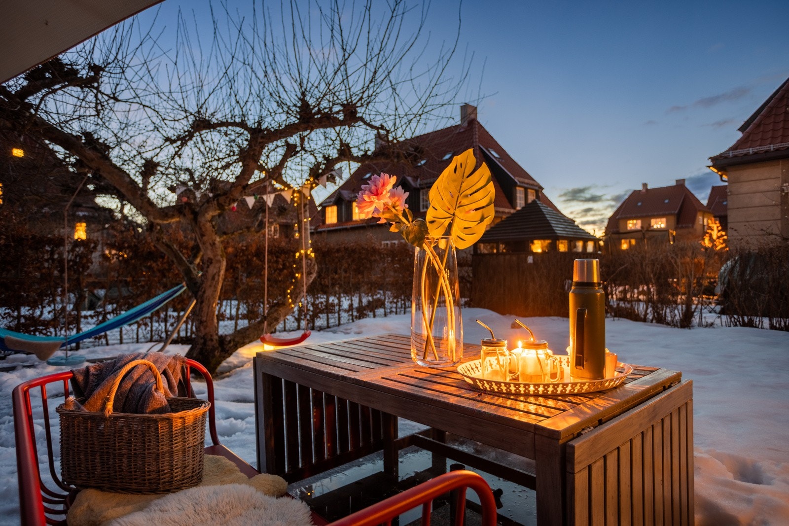 Hageparsellen er til stor glede sommer som vinter. Galleribilde