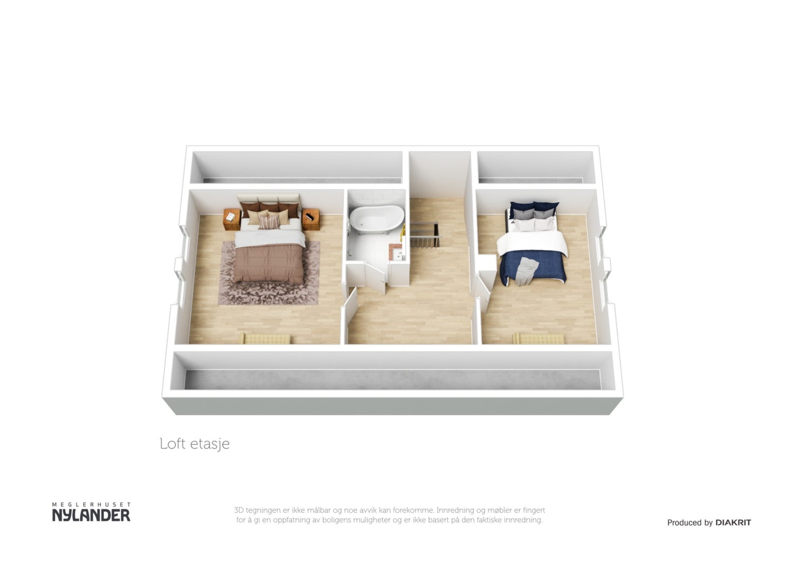 Plantegning loftsetasje Galleribilde