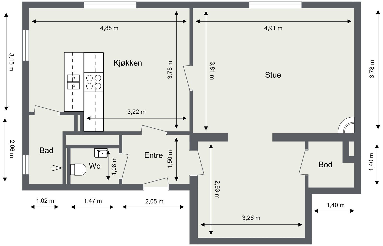 Planskisse Galleribilde