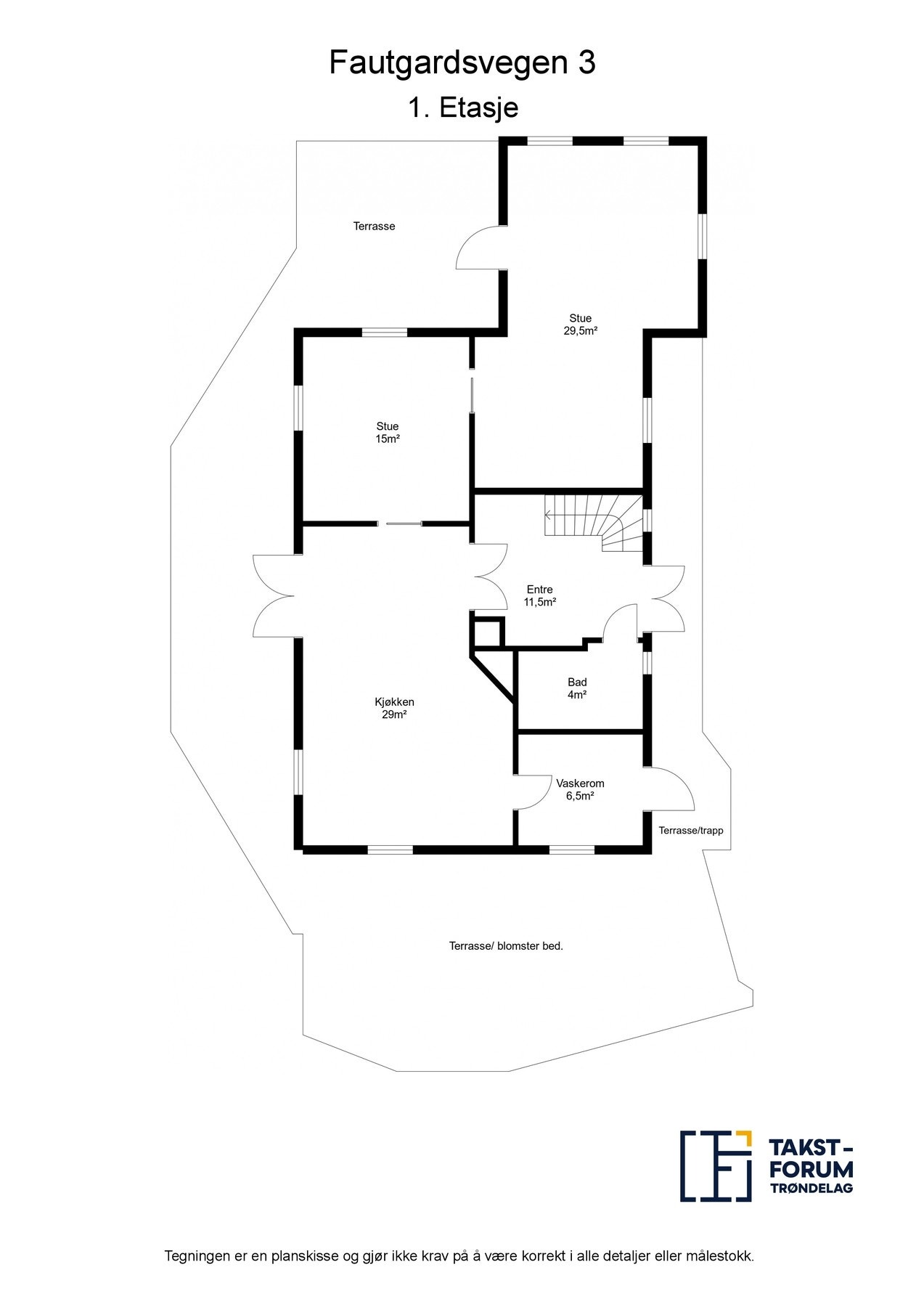 Planskisse hovedetasje Galleribilde