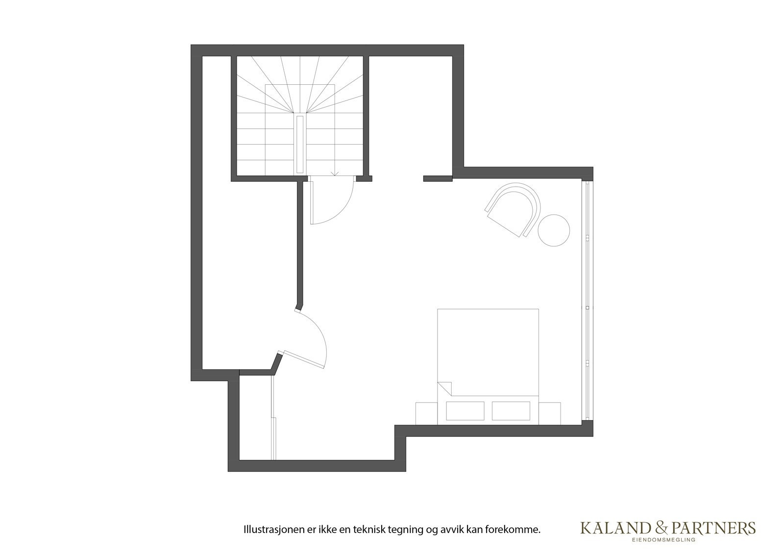 Planløsning loftsetasje Galleribilde