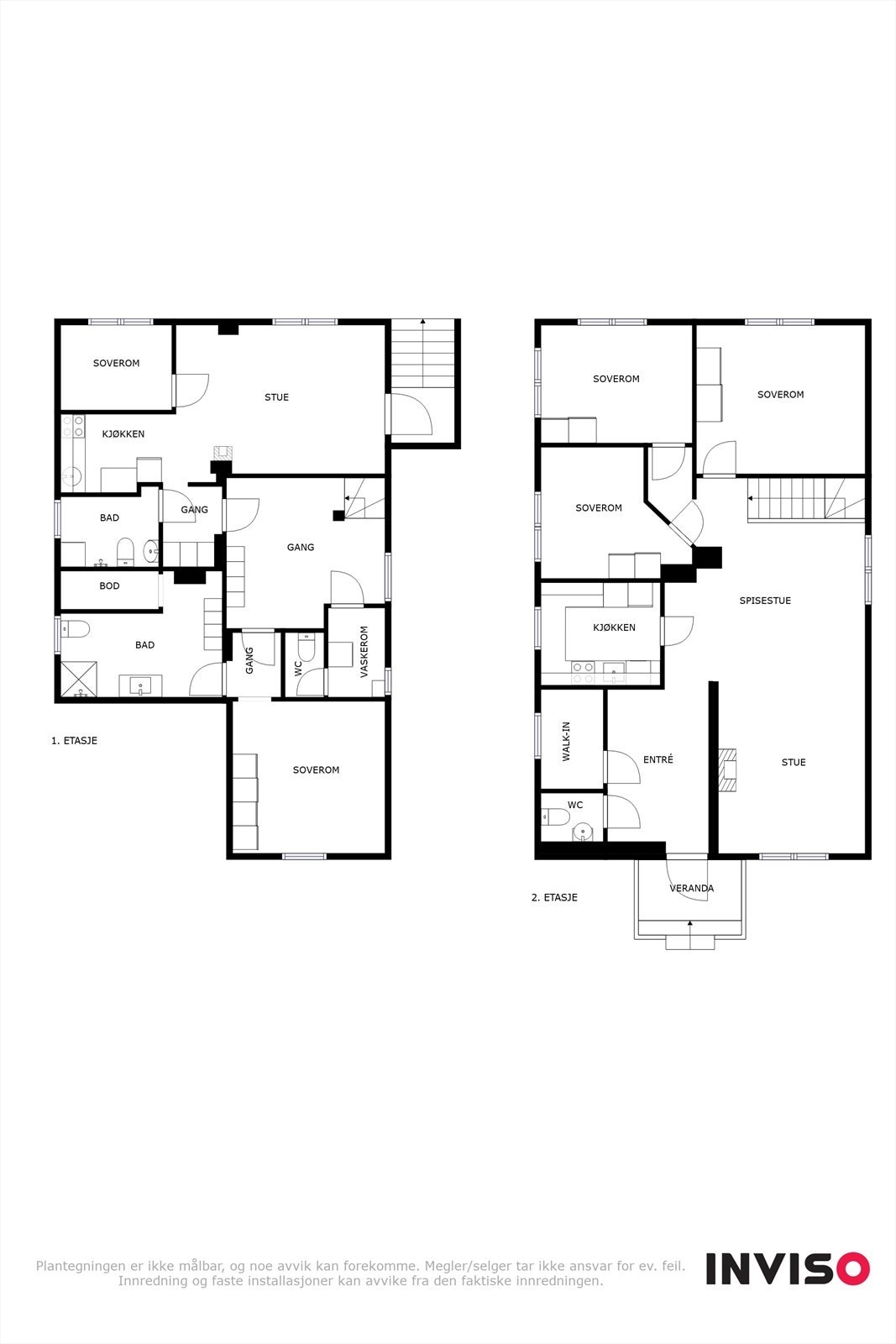 Begge plantegninger Galleribilde