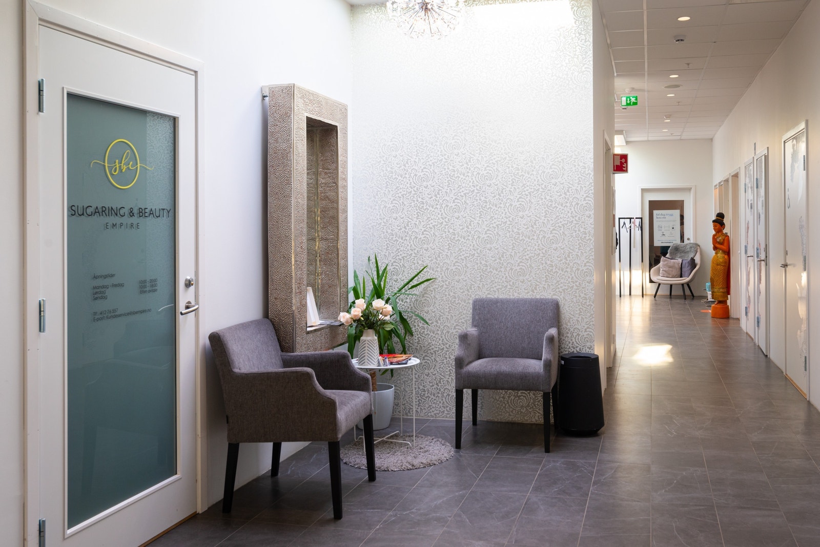 Velværesenteret, fellesarealer. Behandlingsrom fra 10 m2 til leie. Galleribilde