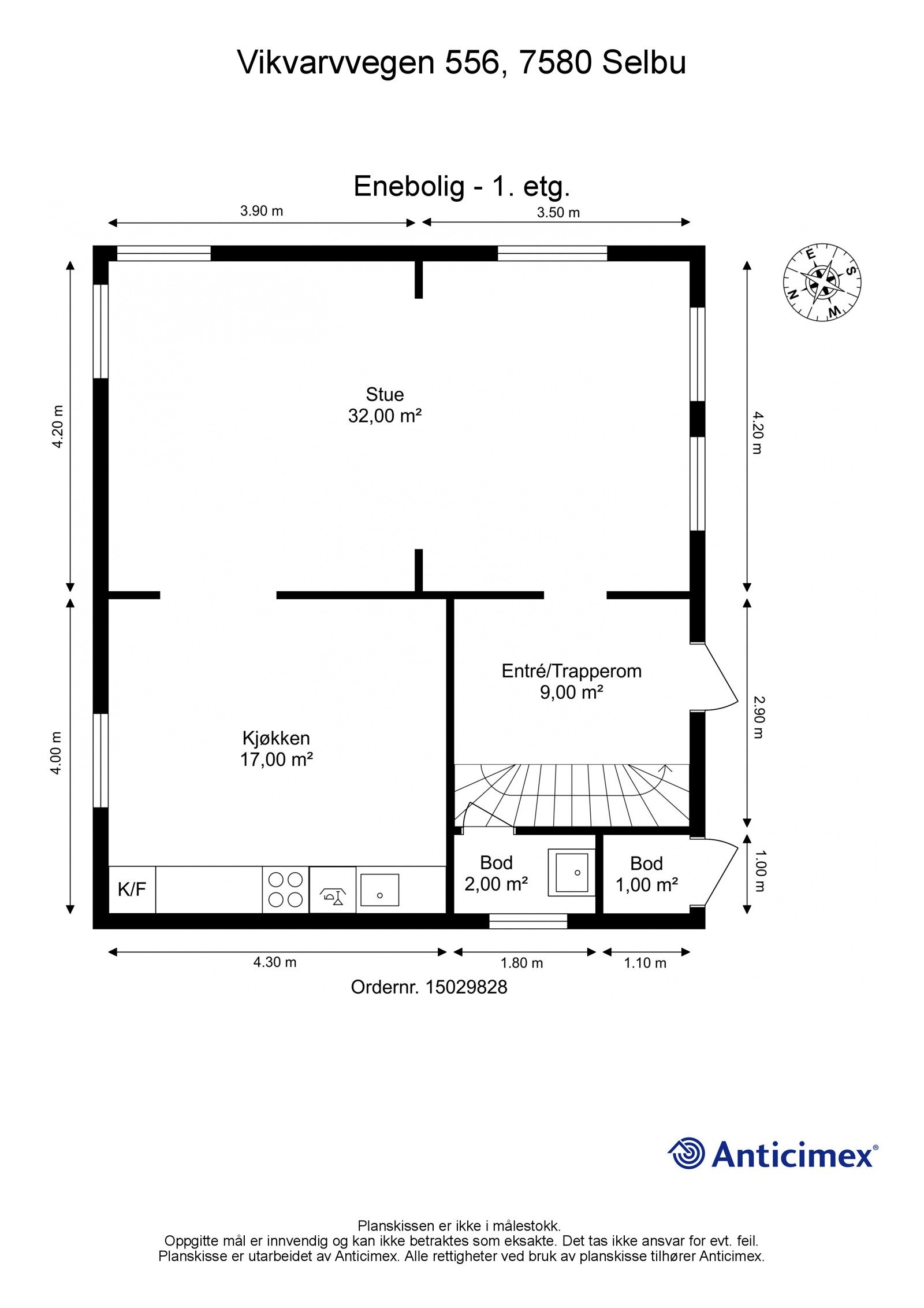 Plantegning 1. etasje Galleribilde