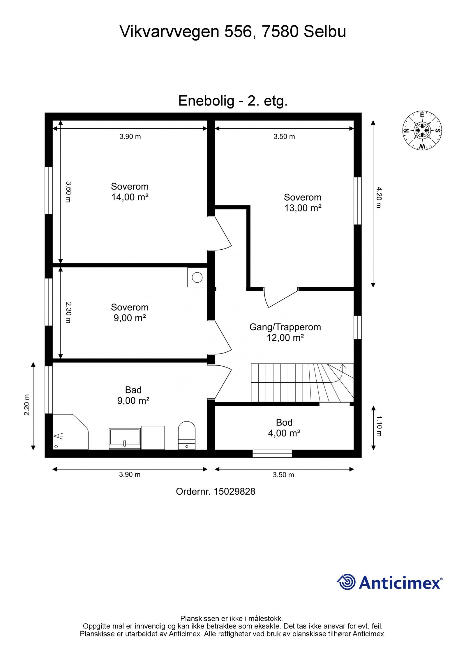 Plantegning 2. etasje Galleribilde