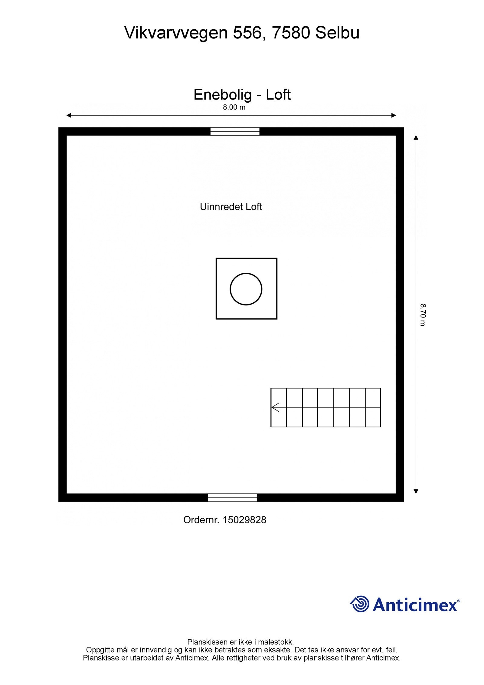 Plantegning loft Galleribilde