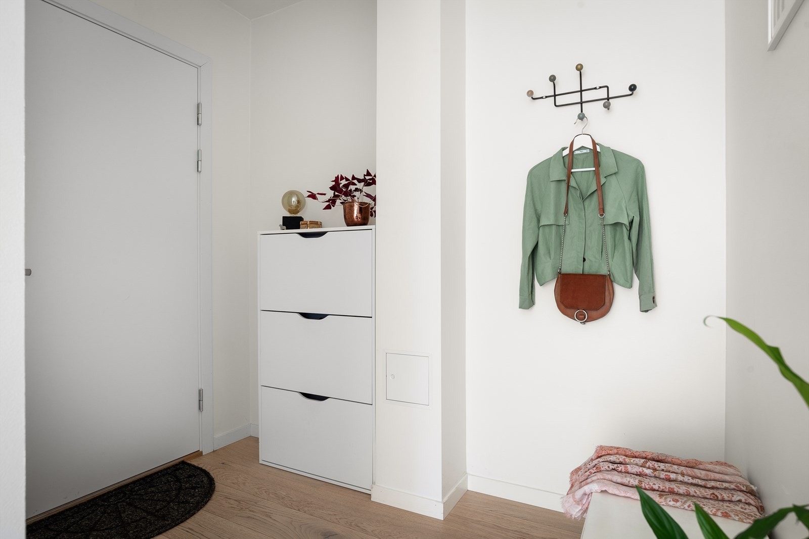 Hyggelig entré med plass til å henge fra seg yttertøy og sko Galleribilde