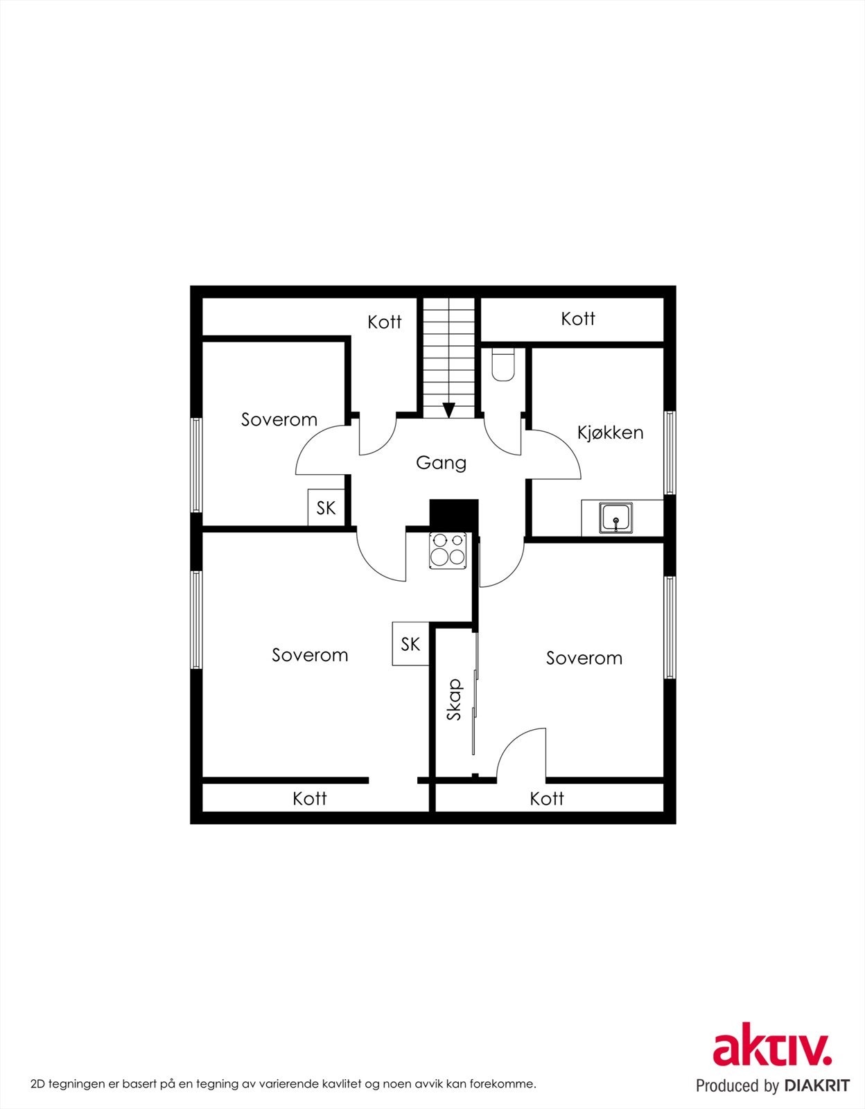 Plantegning 2. etg Galleribilde