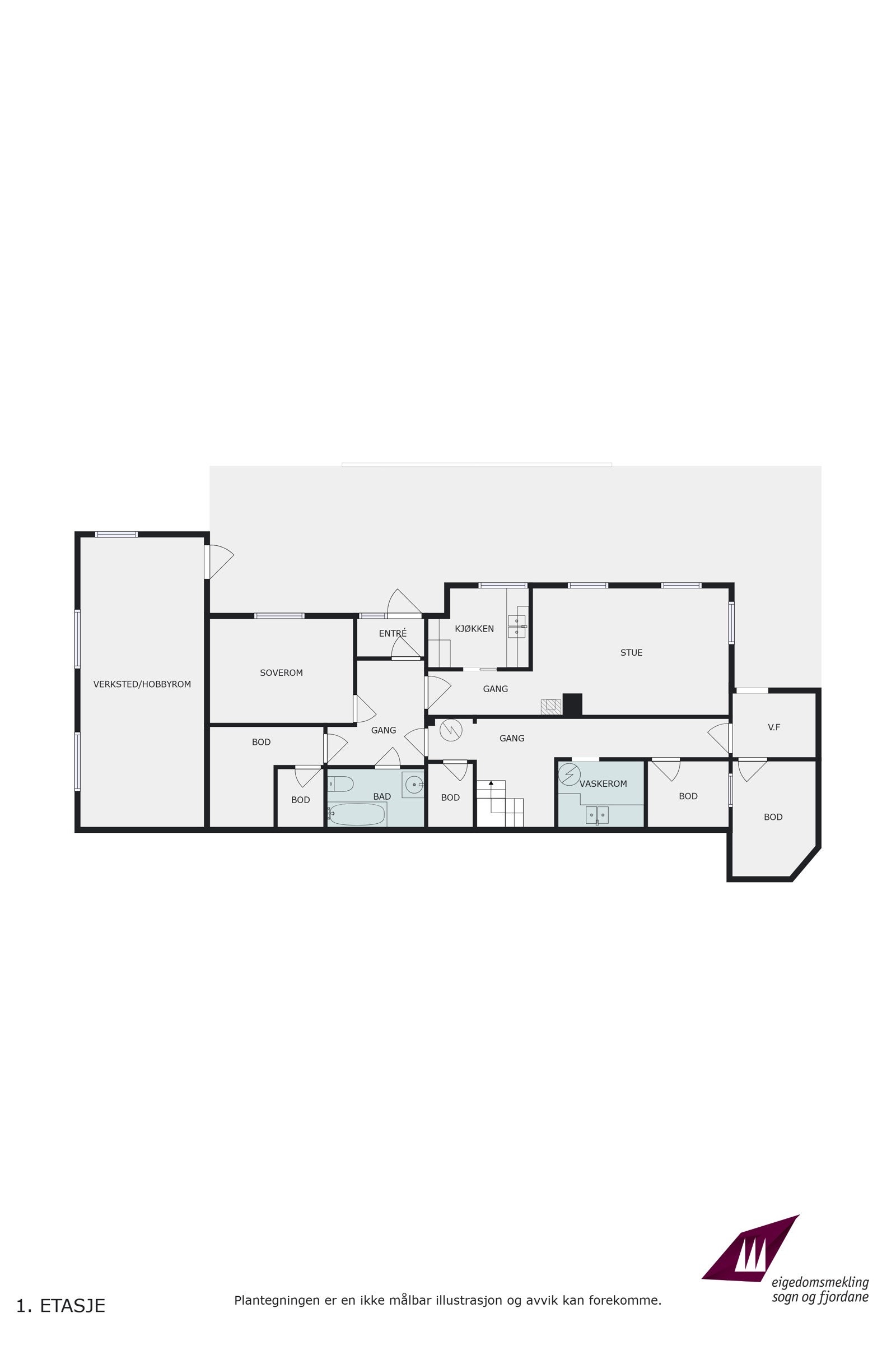 Planteiking underetasje Galleribilde