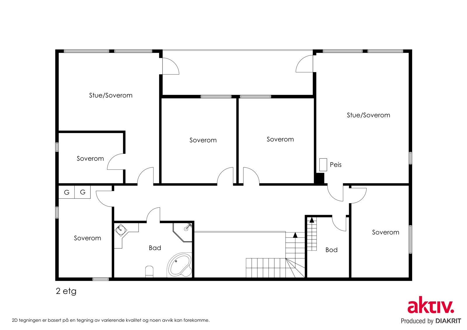 Plantegning 2.etasje Galleribilde