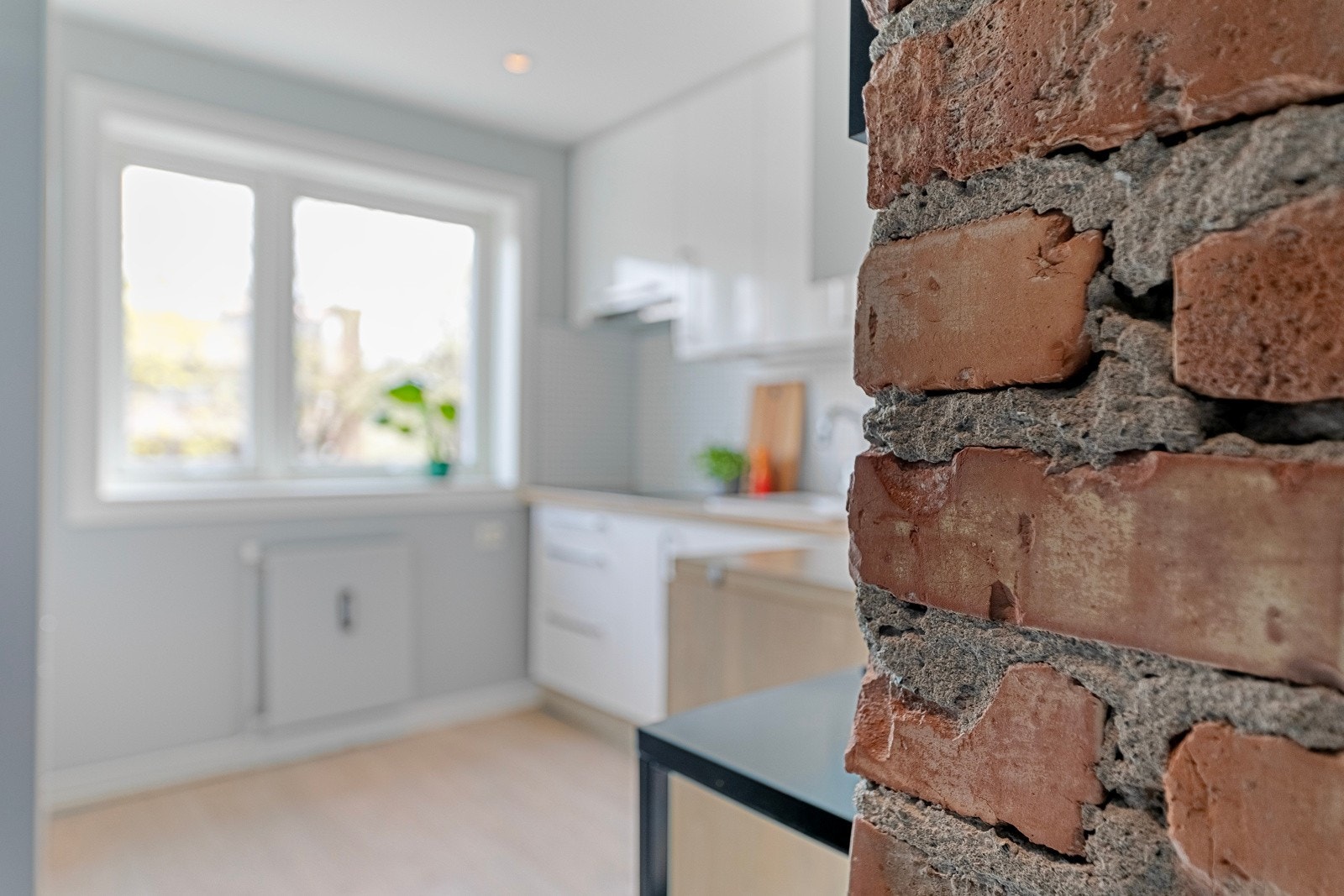 Synlig teglstein. Galleribilde