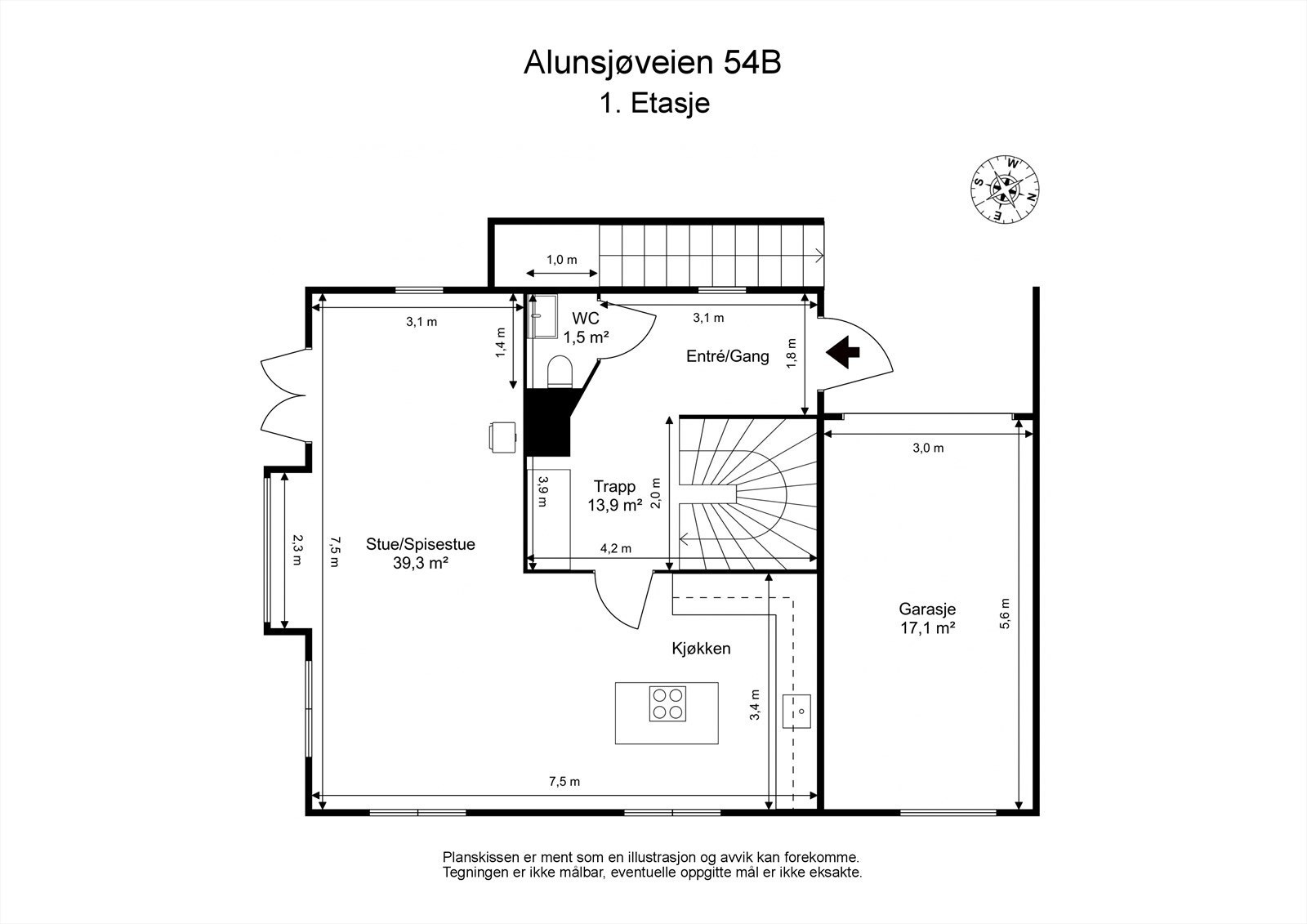 Plantegning - 1. etasje Galleribilde