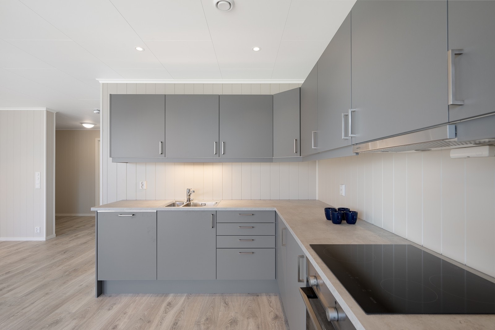 Kjøkkenet har god skap- og benkplass. Galleribilde