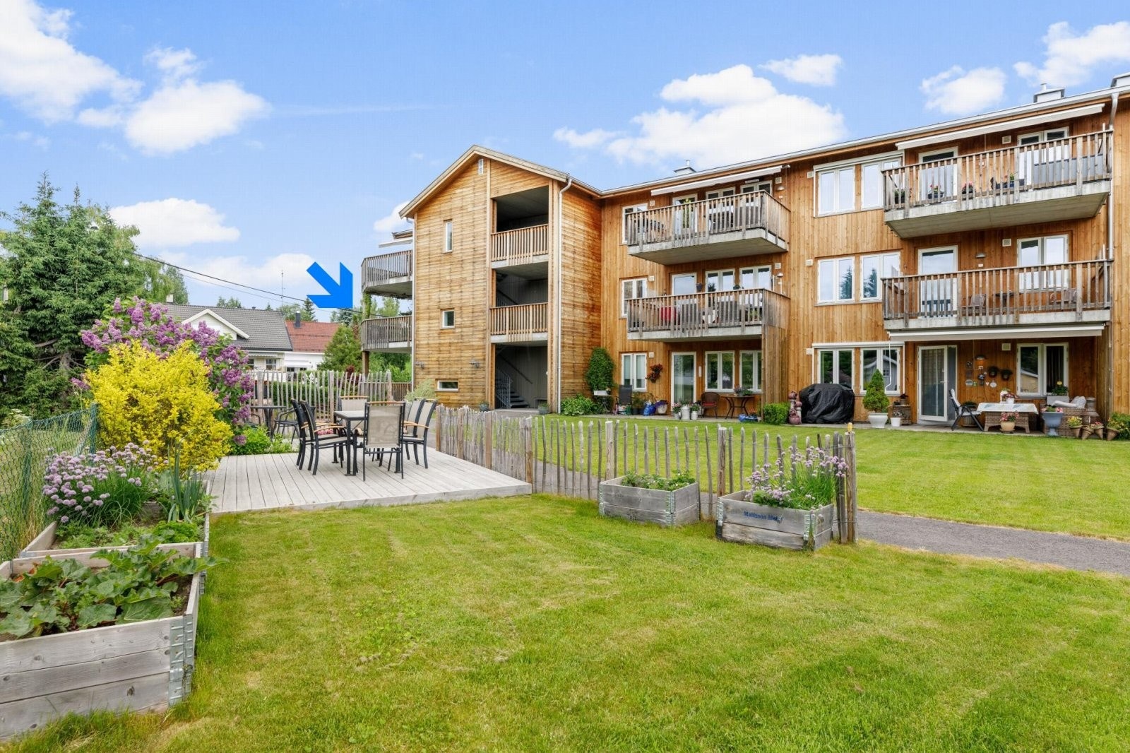 Flott uteområde i tilknytning til leiligheten. Galleribilde