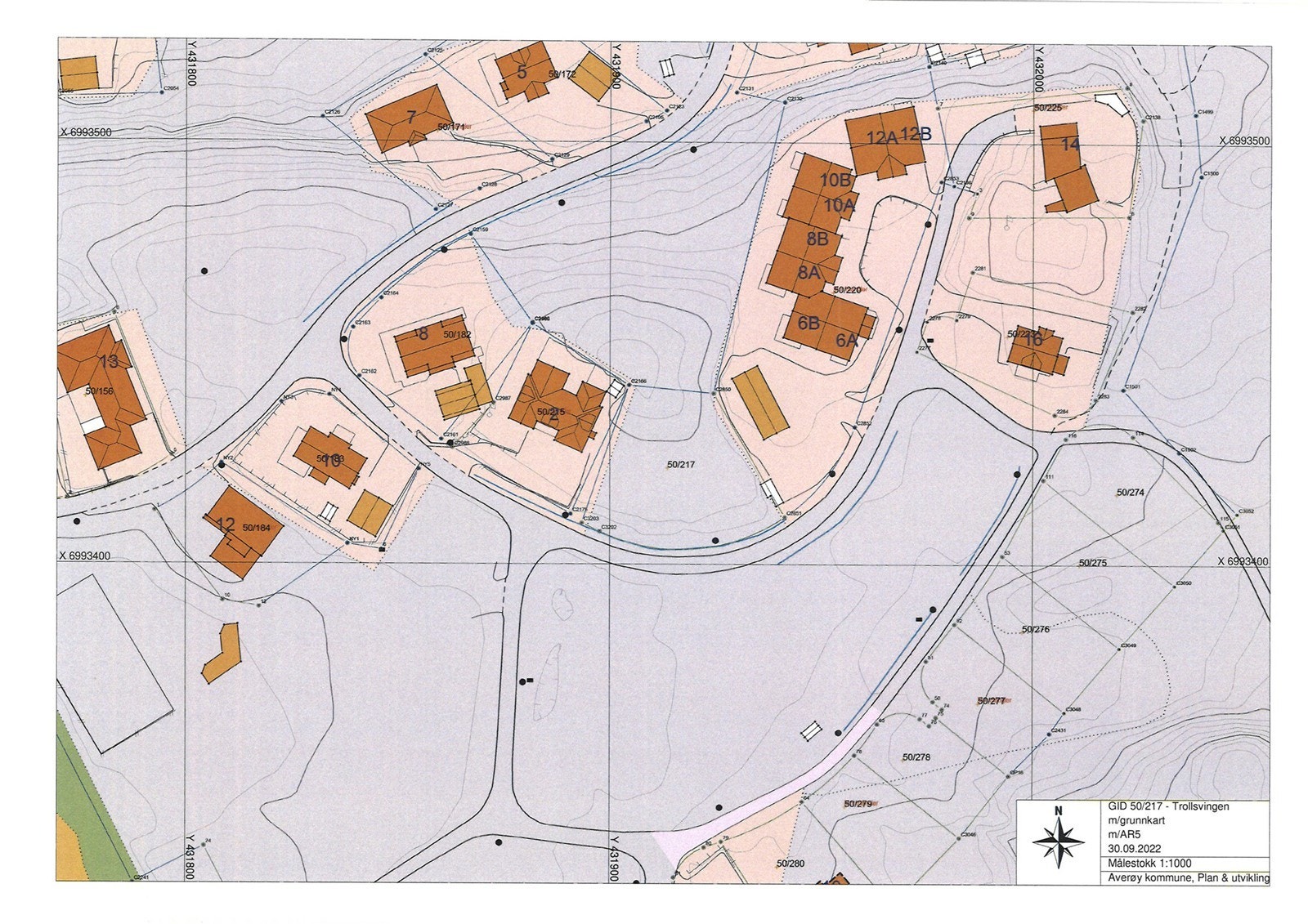 Kart (eiendommen gnr/bnr 50/217) Galleribilde