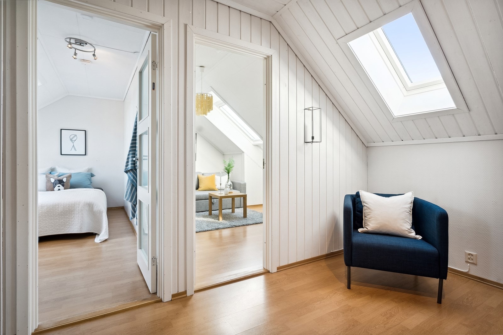 Her er det fin plass til å lage en hyggelig lesekrok. Galleribilde