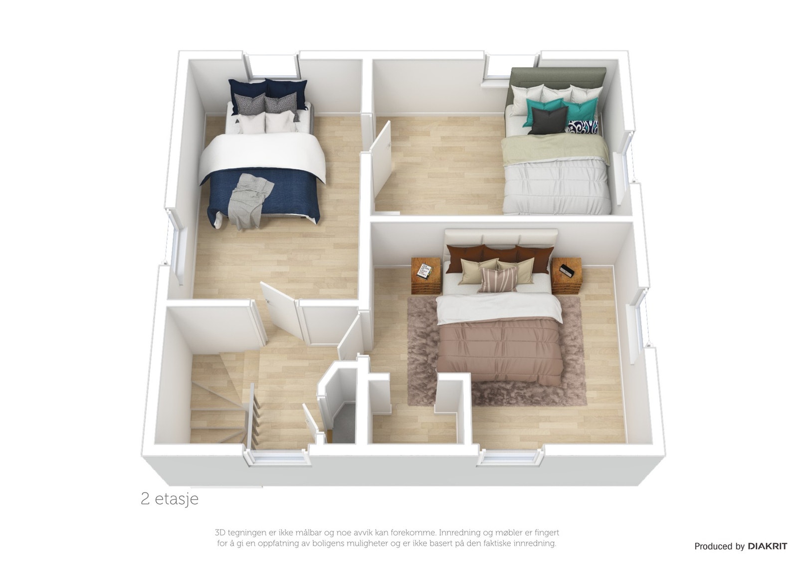 Planskisse 3D andre plan. Galleribilde