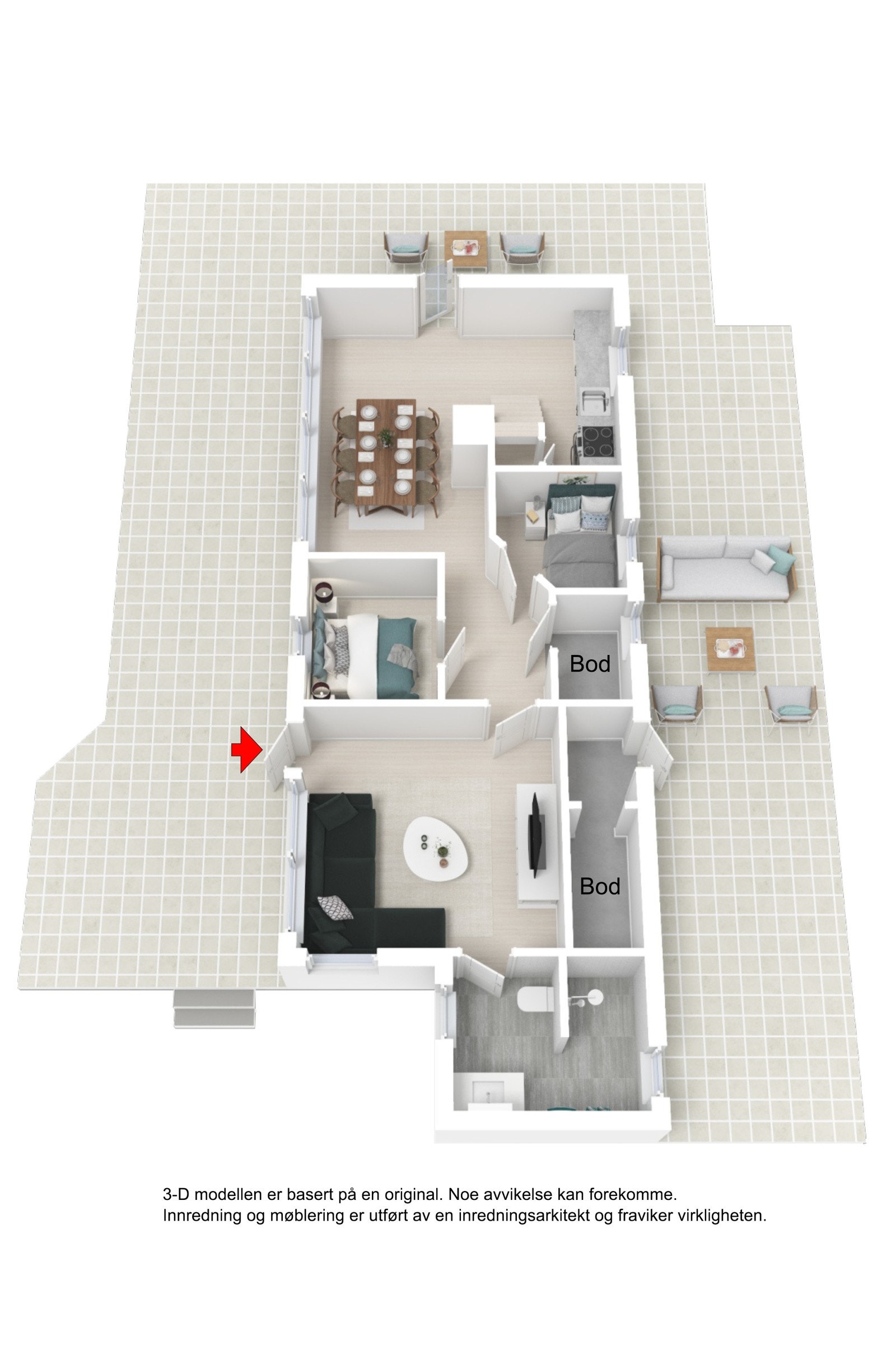 Plantegning 3D Galleribilde