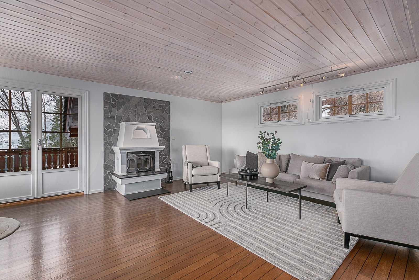 Peisen gir fin varme på kalde dager. Galleribilde