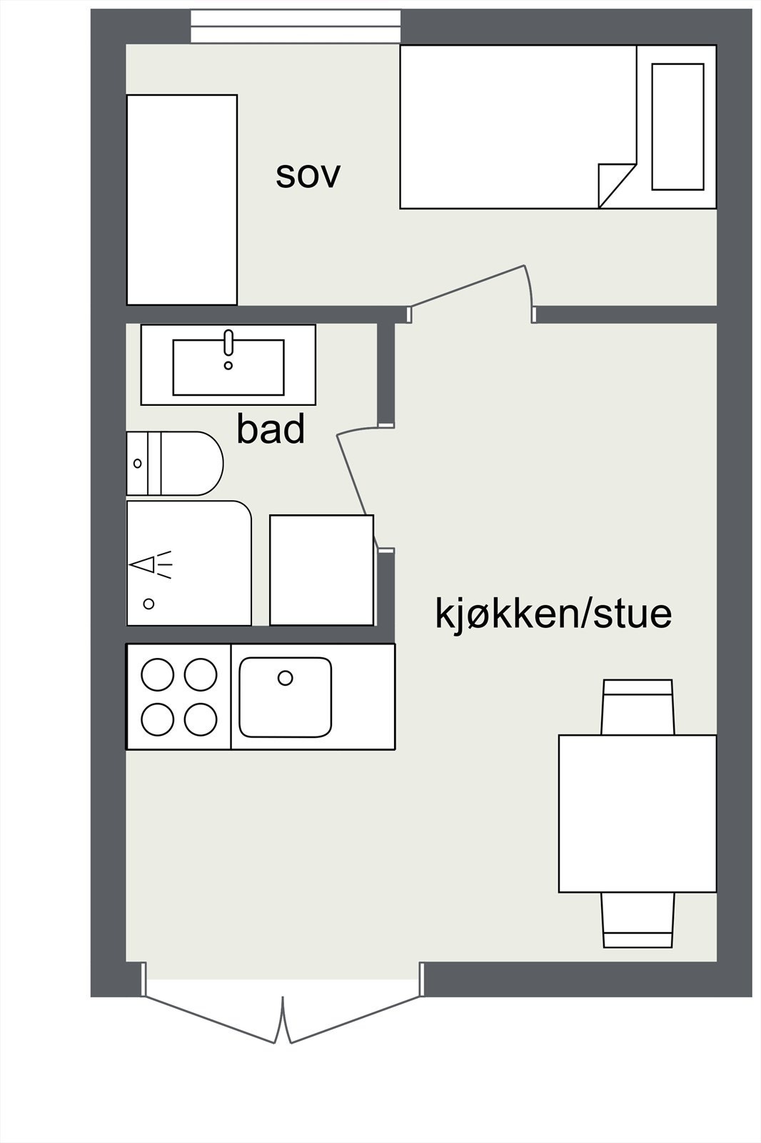 Plantegning leilighet. Galleribilde