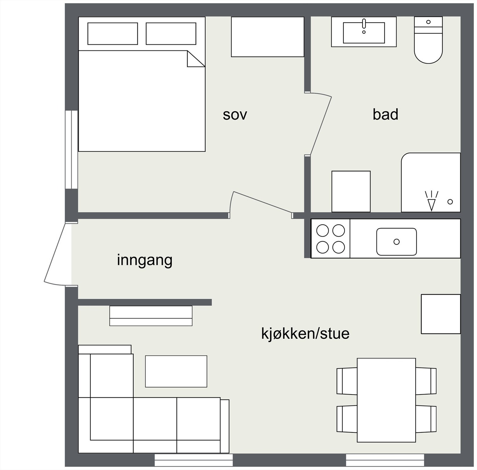 Plantegning leilighet. Galleribilde